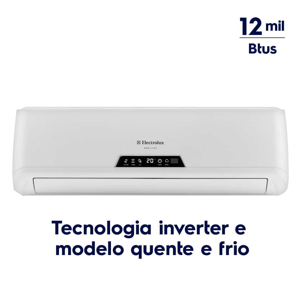 ... Ar Condicionado Split Inverter 12.000 Btus Quente/Frio (BI12R/BE12R) ...