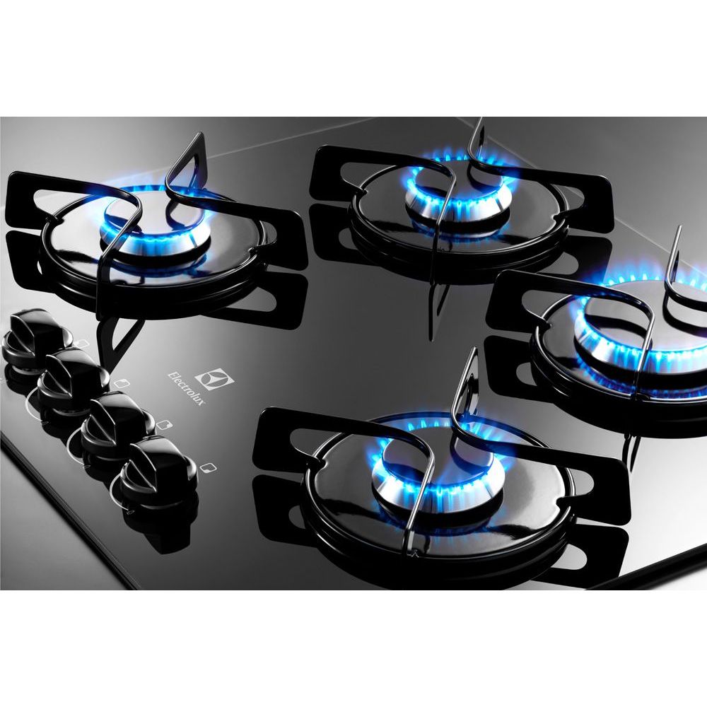 Cooktop 4 Bocas a gás de vidro temperado GC60V Electrolux