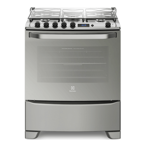 Fogão 5 Bocas Electrolux com Porta Full Glass Espelhada e Timer (76SAS) Menor preço em Fogão 5 Bocas Electrolux com Porta Full Glass Espelhada e Timer (76SAS)