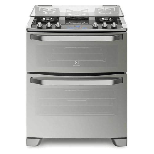 Fogão Autolimpante com Função Grill e Duplo Forno Silver Electrolux (76XGD) Menor preço em Fogão Autolimpante com Função Grill e Duplo Forno Silver Electrolux (76XGD)