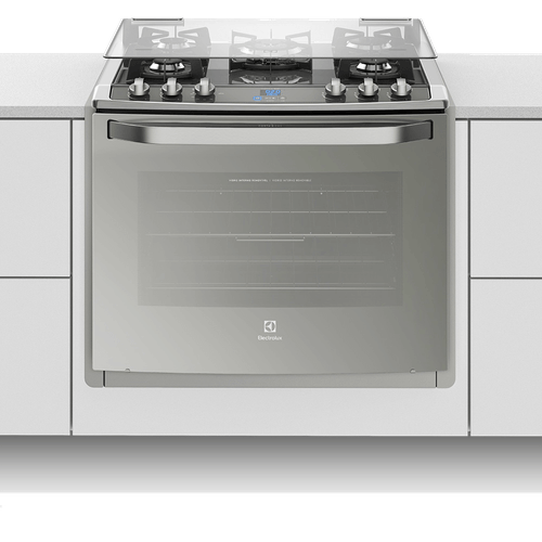 Fogão de Embutir Autolimpante com Função Grill e Mesa de Vidro Silver (76XGE) Menor preço em Fogão de Embutir Autolimpante com Função Grill e Mesa de Vidro Silver (76XGE)