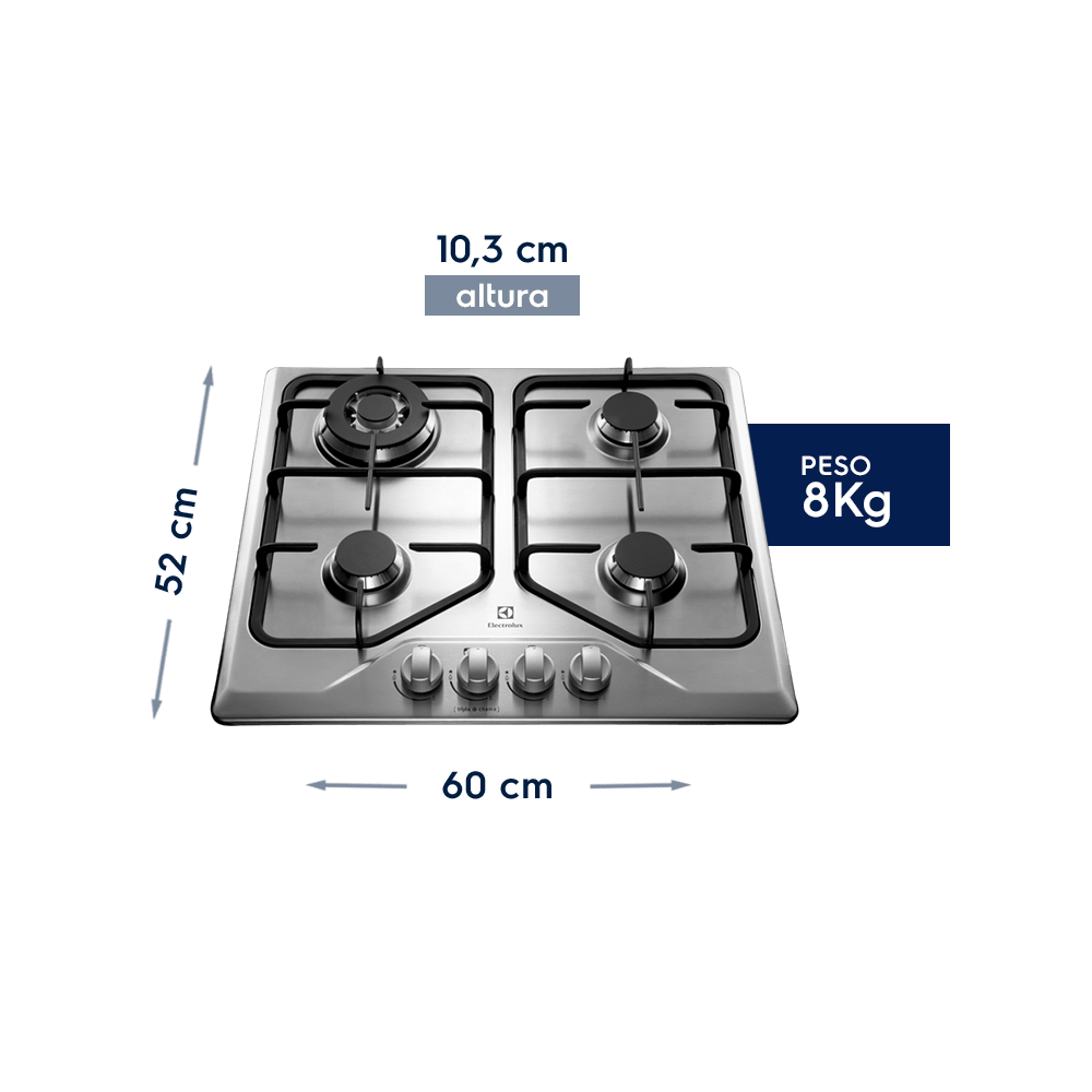 Cooktop (GT60X) Cooktops (fogões de mesa) na Electrolux Electrolux