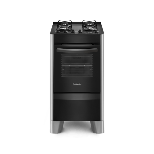 Fogão 4 Bocas Continental Automático Prata com Mesa de Vidro (FC4VS) - Bivolt Menor preço em Fogão 4 Bocas Continental Automático Prata com Mesa de Vidro (FC4VS) - Bivolt