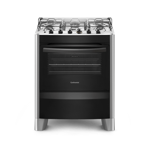 Fogão 5 Bocas Automático Prata com Mesa Compartimentada (FC5CS) - Bivolt Menor preço em Fogão 5 Bocas Automático Prata com Mesa Compartimentada (FC5CS) - Bivolt