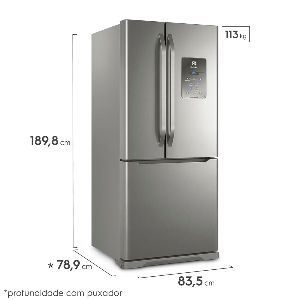 Geladeira Frost Free French Door DM84X Inox 579L DM84X Electrolux
