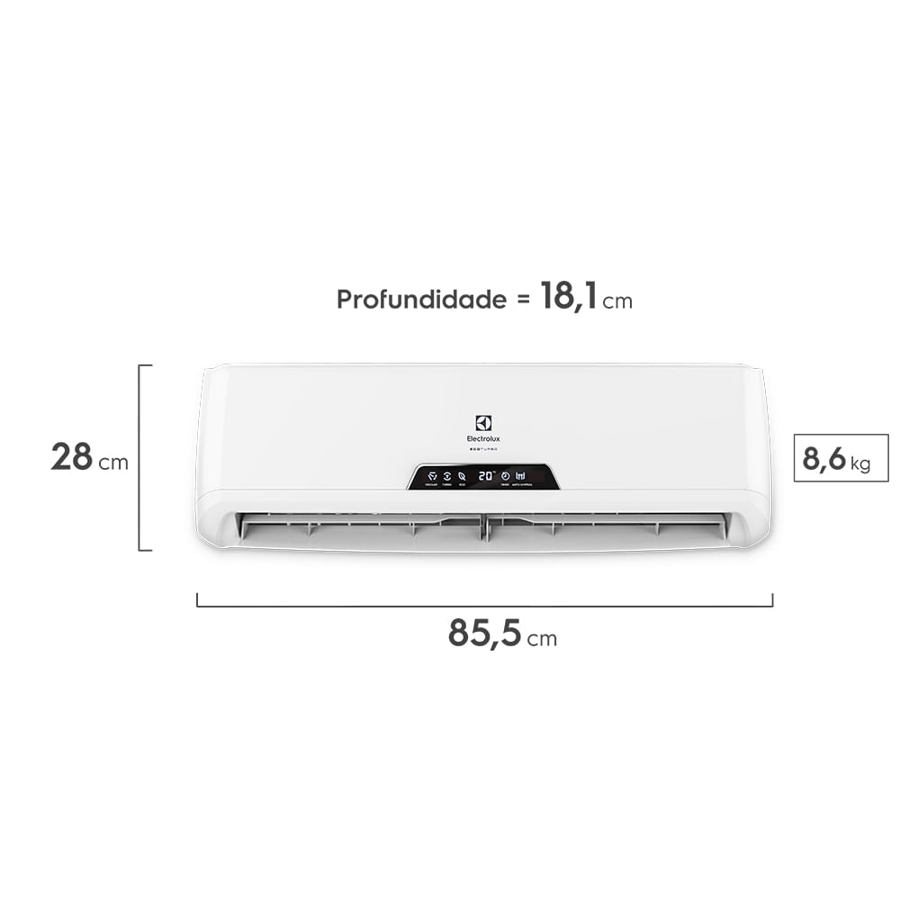 Ar Condicionado Electrolux Split 9 000 Btus Frio Linha Ecoturbo Vi09f Ve09f Melectrolux