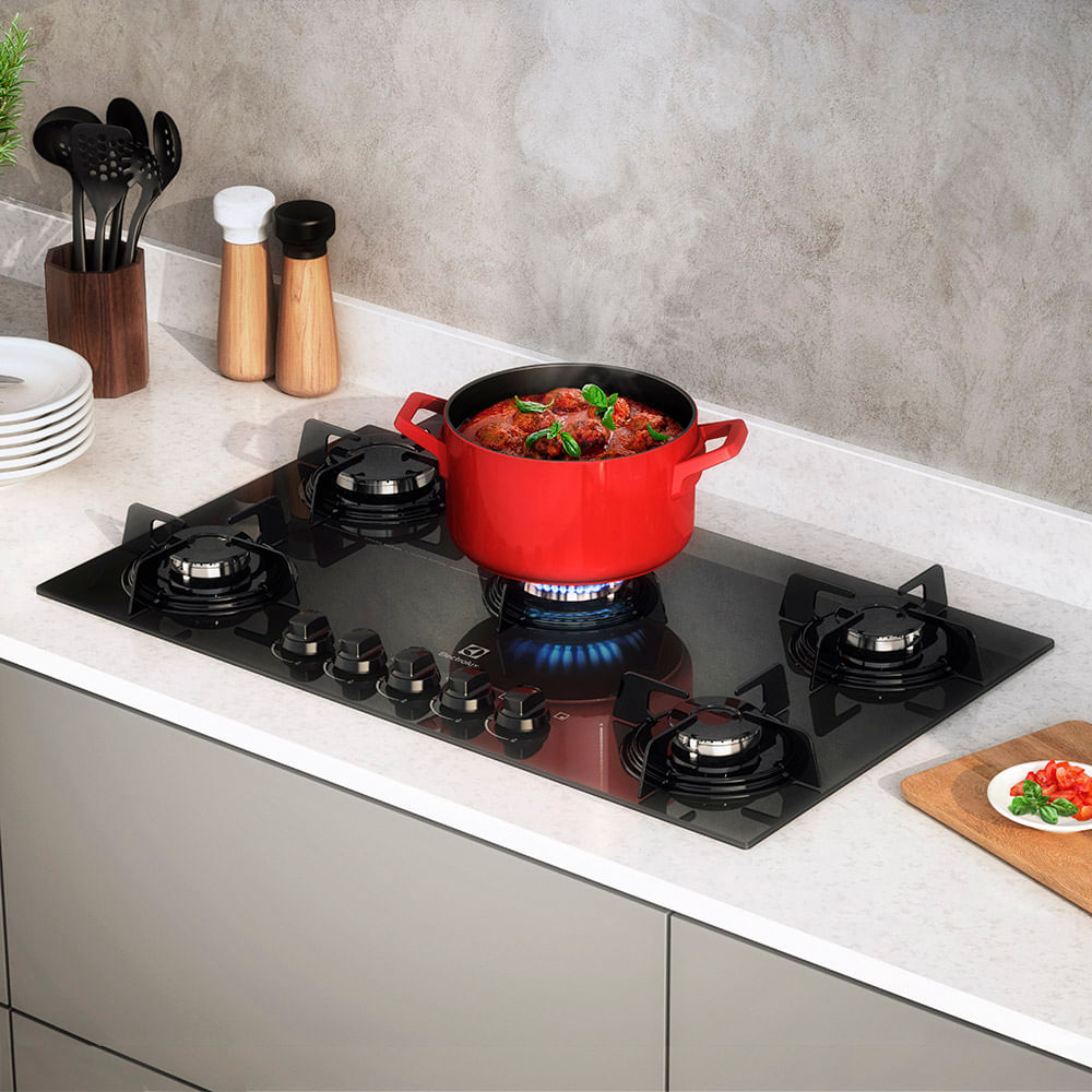 Cooktop 5 Bocas a Gás KE5GP Esmaltado Autómatico Electrolux