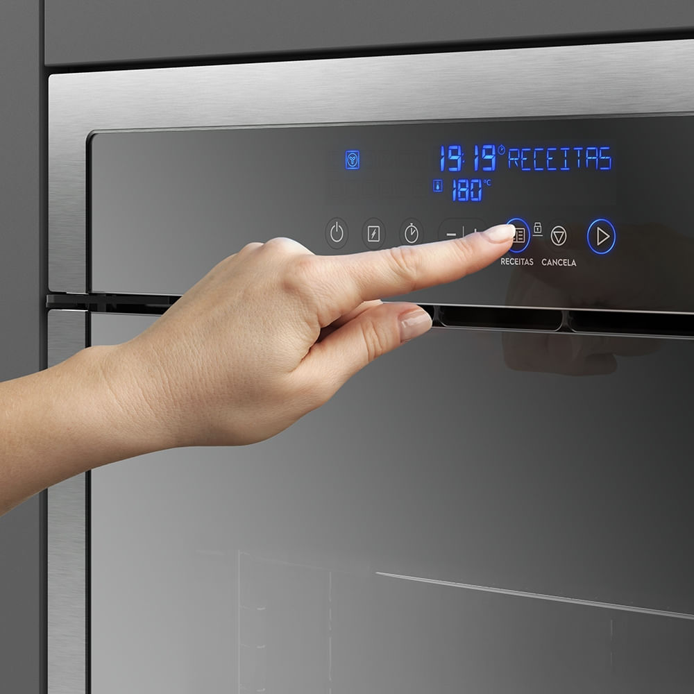 Forno Elétrico de Embutir Inox OE9XT 80L Home Pro Electrolux