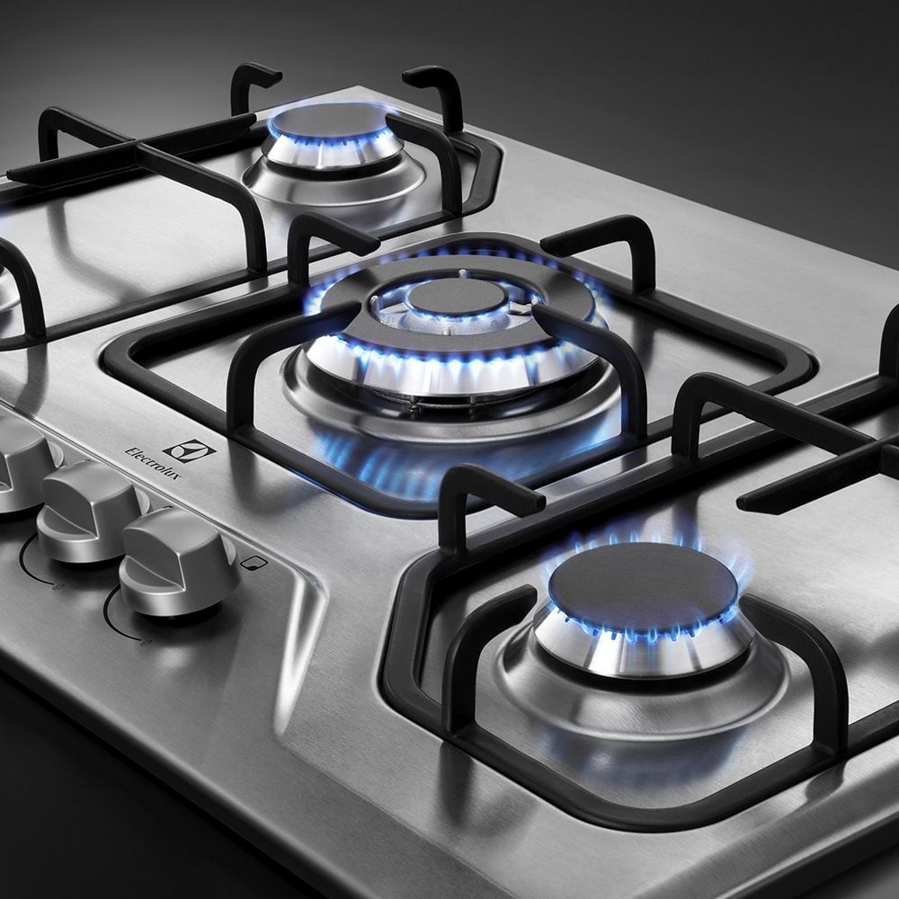 Cooktop 5 bocas Inox a Gás com tripla chama Electrolux