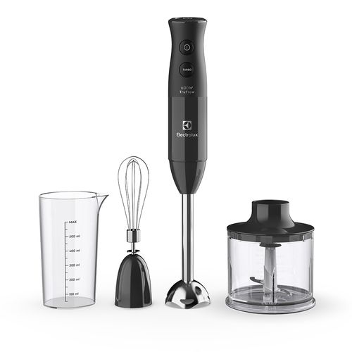 Mixer 3 em 1 Electrolux Preto 600W com Haste em Inox e Tecnologia TruFlow Power System (EIB20)