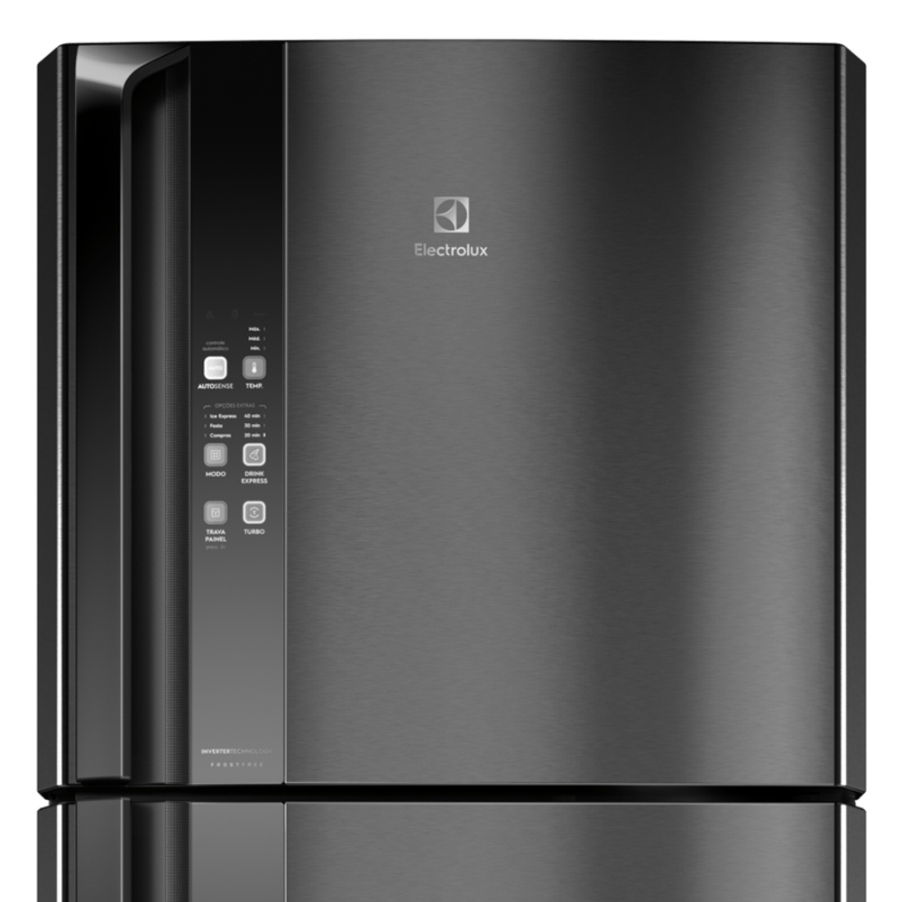 Geladeira Electrolux Top Freezer Frost Free Efficient Black Inox Look