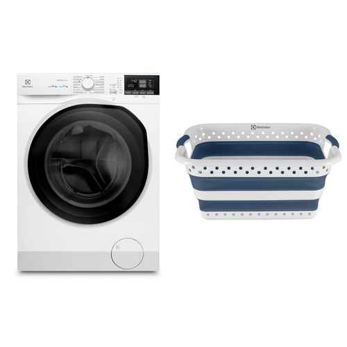 Lava e Seca Electrolux  11kg/7kg Branca Inverter (LSP11) + Cesto Dobrável para Roupas Electrolux