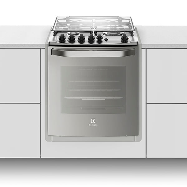 Fogão 4 Bocas de Embutir Electrolux Prata com Grill e Tripla Chama (56EXT) Bivolt