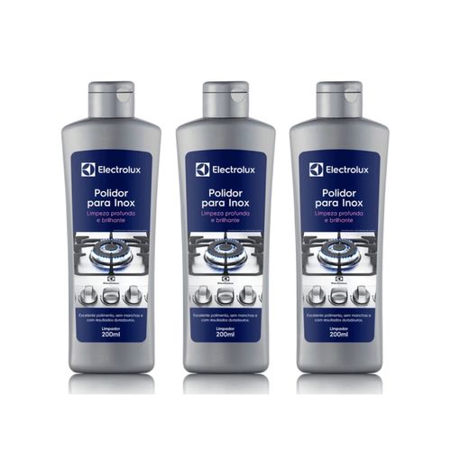 Kit Polidor para Inox Electrolux 200ml 3 unidades