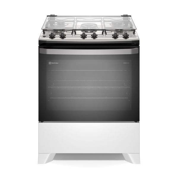 Fogao 5 bocas Electrolux Branco Efficient Mesa Inox, PerfectCook e VaporBake (FE5IB) Bivolt