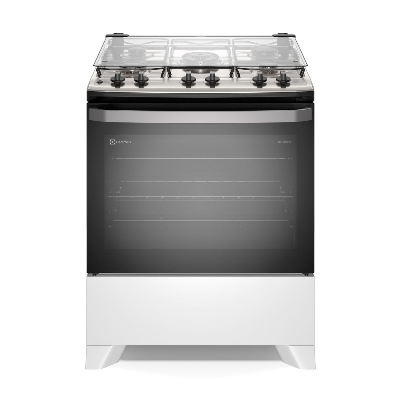 Fogão 5 bocas Electrolux Branco Efficient com Mesa Inox, PerfectCook e VaporBake (FE5IB)