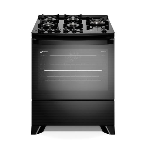 Fogão 5 bocas Electrolux Preto Experience c/ Mesa de Vidro, Grill e PerfectCook360 (FE5CP)