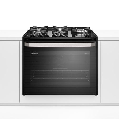 Fogão de Embutir 5 bocas Electrolux Preto Experience Mesa Vidro e Tripla Chama (FE5EP)