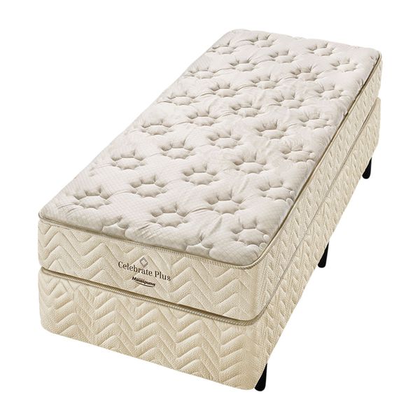 Conjunto Box Solteiro Espuma D33 Minaspuma Celebrate Plus One Face 88x188x65cm