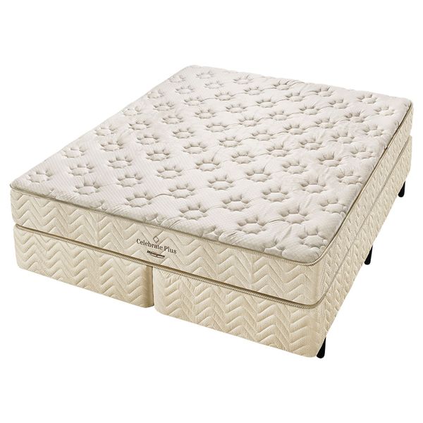 Conjunto Box Queen Espuma D45 Minaspuma Celebrate Plus One Face 158x198x65cm