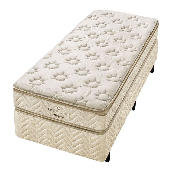 Conjunto Box Solteiro Espuma D33 Minaspuma Celebrate Plus Double Face 100x200x65cm