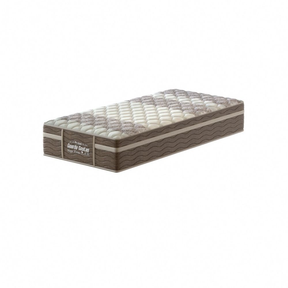 Colchão Solteiro Espuma AD Mega Firme Probel 22cm Bege/Marrom