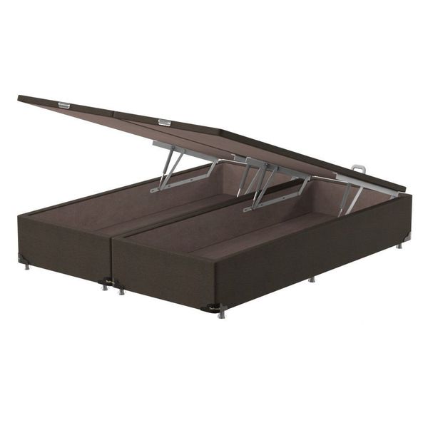 Box Baú Queen Bipartido Prodormir Standard Suede Marrom