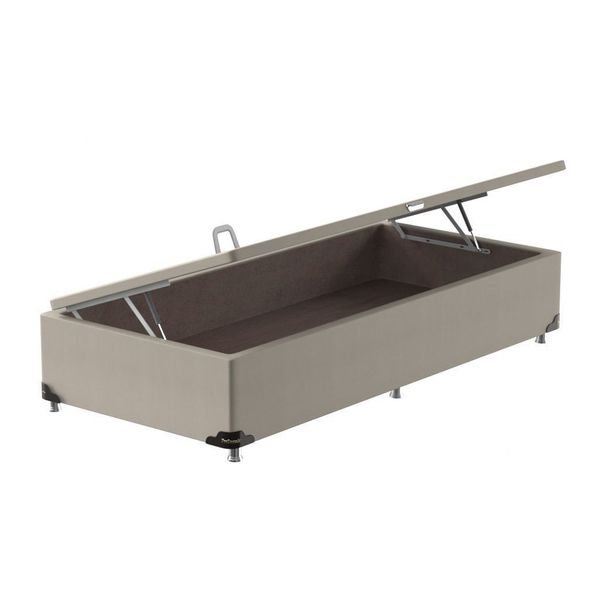 Box Baú Solteiro ProDormir Standard Suede Specially Marfim