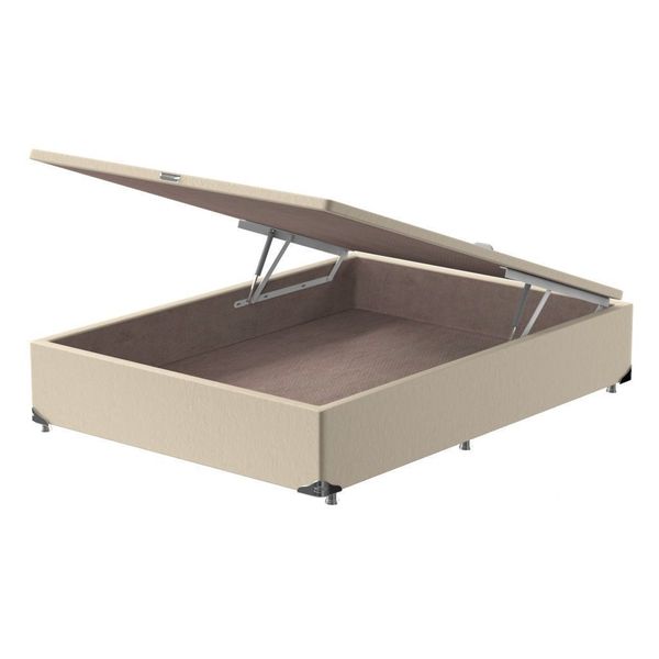 Box Baú Casal Pelmex Specially Suede Bege