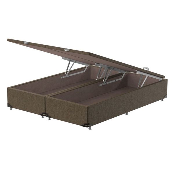 Box Baú Queen Bipartido Prodormir Standard Suede Marrom