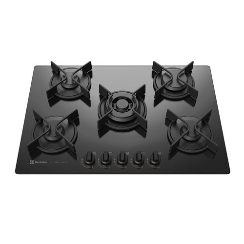 Cooktop 5 Bocas Electrolux a Gás com Tripla Chama e Grades de Ferro Fundido Pro Series (GV75P) - Bivolt