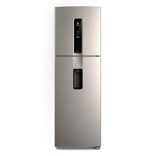 Geladeira Electrolux Frost Free Inverter 410L Água na Porta com AutoSense Duplex Inox Look (IW46S)