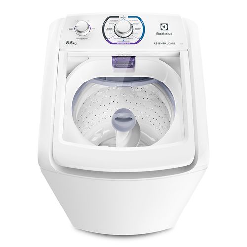 Máquina de Lavar Electrolux 8,5kg  Branca Essential Care com Diluição Inteligente e Filtro Fiapos (LES09)