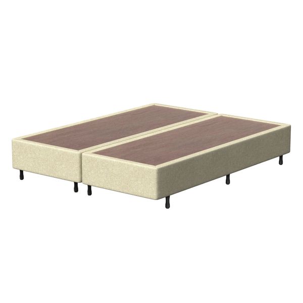 Base Box King Probel Ecológico One Side Bege Claro