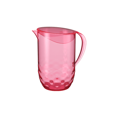Jarra com Tampa 2 L Plástico Cor Rosa Sorbet Linha Wave Coza