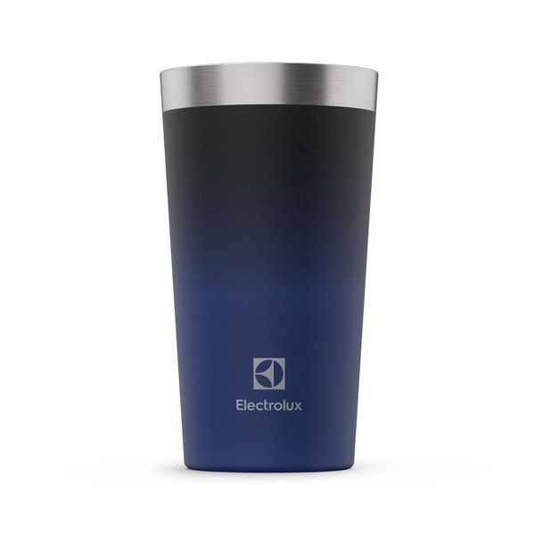 Copo Térmico de Cerveja e Chopp Electrolux Home Bar 560ml Inox Degrade Azul e Preto Copo Térmico Electrolux 560ml Home Bar Inox Degrade Azul e Preto