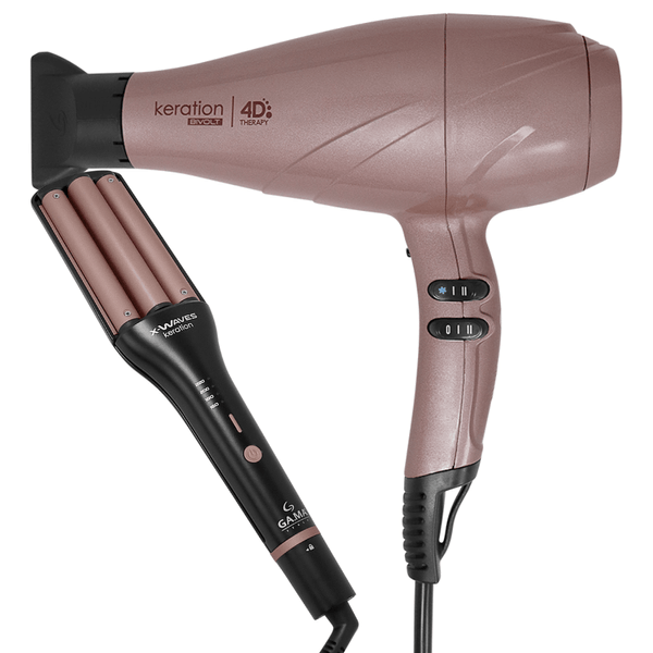 Kit Secador Keration e Triondas X-Waves Keration Bivolt