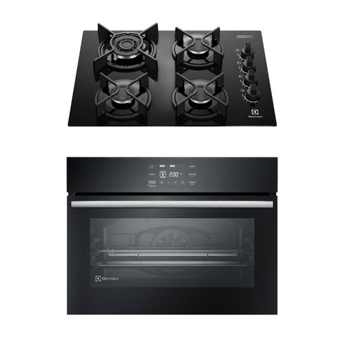 Kit Cooktop 4 Bocas a Gás Experience (KE4GC) + Forno de Embutir Elétrico 50L Experience (OE5EA) Electrolux