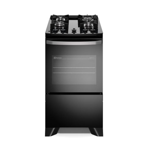 Fogão 4 bocas Electrolux Preto Efficient Mesa Vidro, Tripla Chama e PerfectCook (FE4GB) - Bivolt