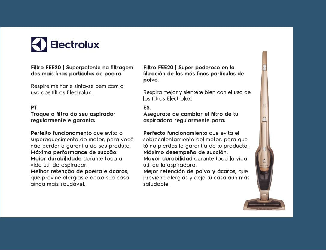 2 Kits Filtros para Aspiradores Ergorapido (FEE20) Electrolux — foto 4