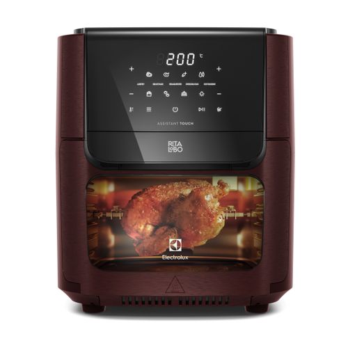 Air Fryer Oven Electrolux Rita Lobo 12L Digital Vermelha c/ Rotisserie e Grelha Antiaderente (EAF91)