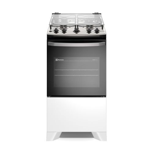 Fogão 4 bocas Electrolux Efficient Branco Mesa Inox, PerfectCook e VaporBake® (FE4IW) - Bivolt