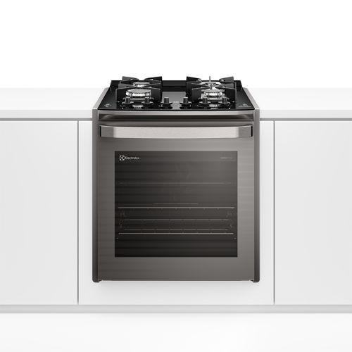 Fogão de Embutir 4 bocas Electrolux Cinza Experience Mesa de Vidro, Grill e PerfectCook360 (FE4EG)