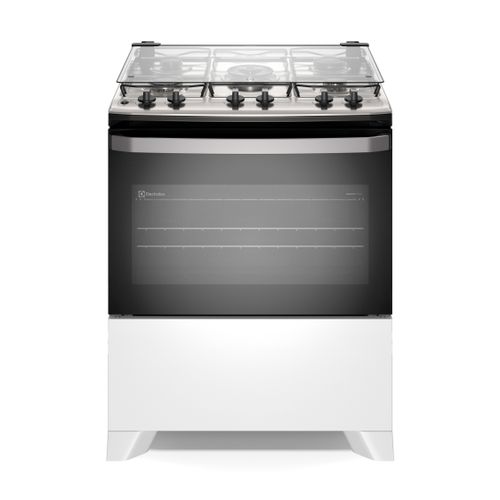 Fogão 5 bocas Electrolux Branco Efficient Mesa Inox, PerfectCook e VaporBake® (FE5IW) - Bivolt