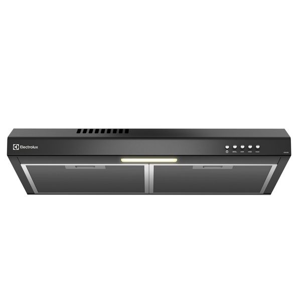 Depurador de Ar Electrolux 60cm Preto Alto Poder de Sucção, Luz LED e Filtragem Dupla (DE6SB) 127V