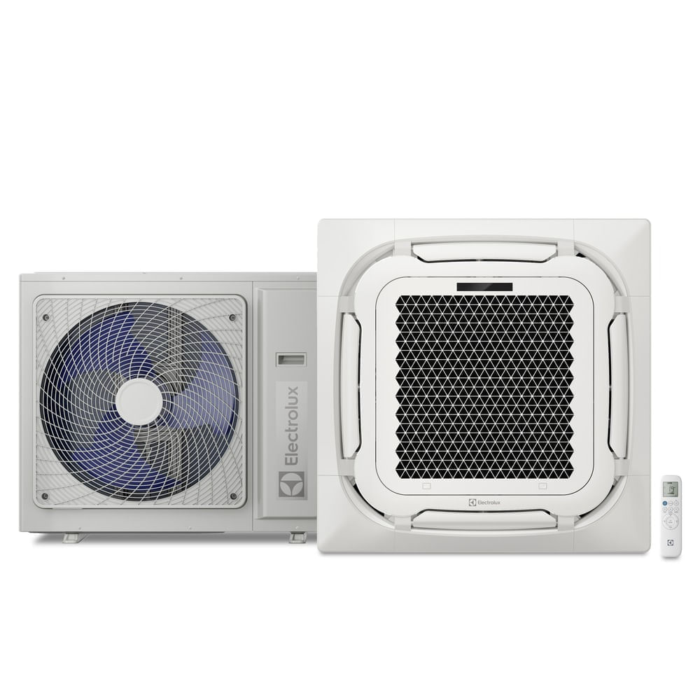 Ar-condicionado Cassete Electrolux 8 Vias Twin Inverter 48.000 BTUs Frio Efficient (KI48F/KE48F)