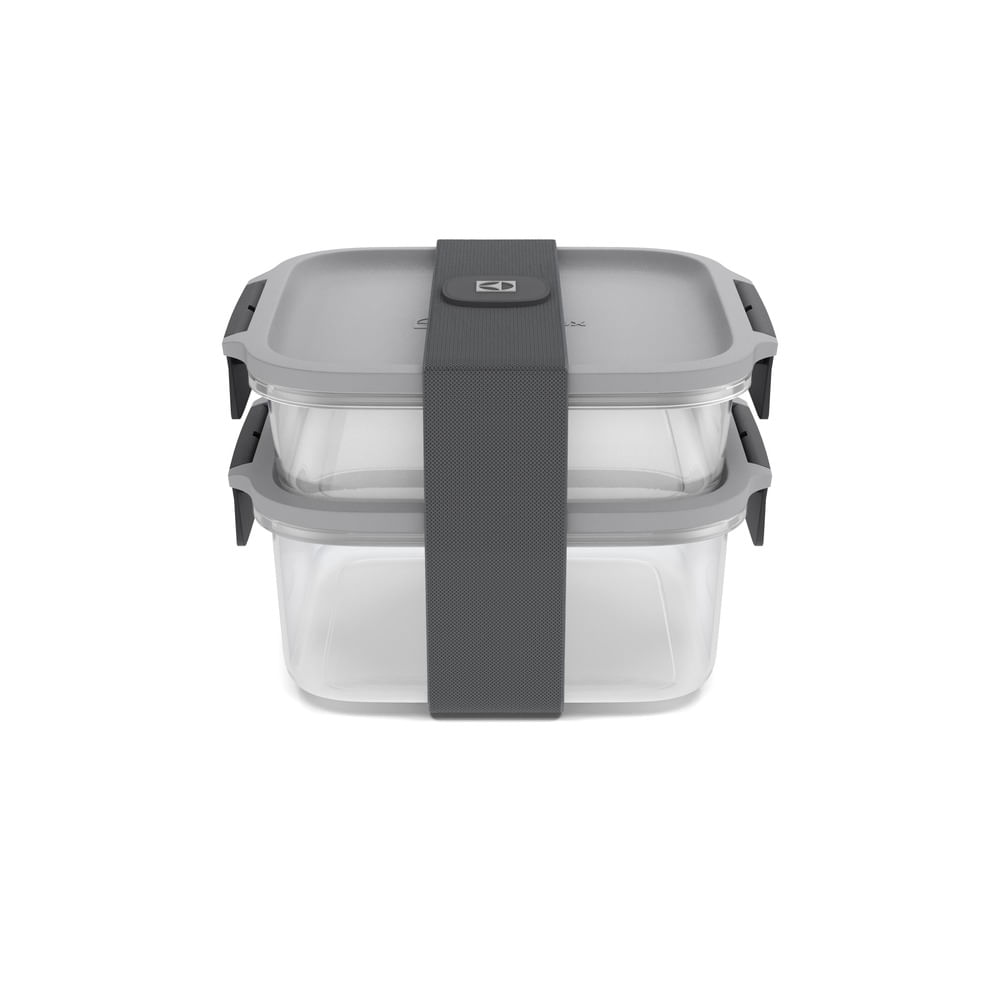 Kit Marmiteira Lunch Box Electrolux Plástico Cinza Resistente a Temperatura