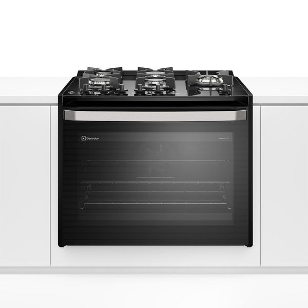 Fogão de Embutir 5 bocas Electrolux Preto Experience com Mesa de Vidro, Grill e PerfectCook360 (FE5EB) 127V