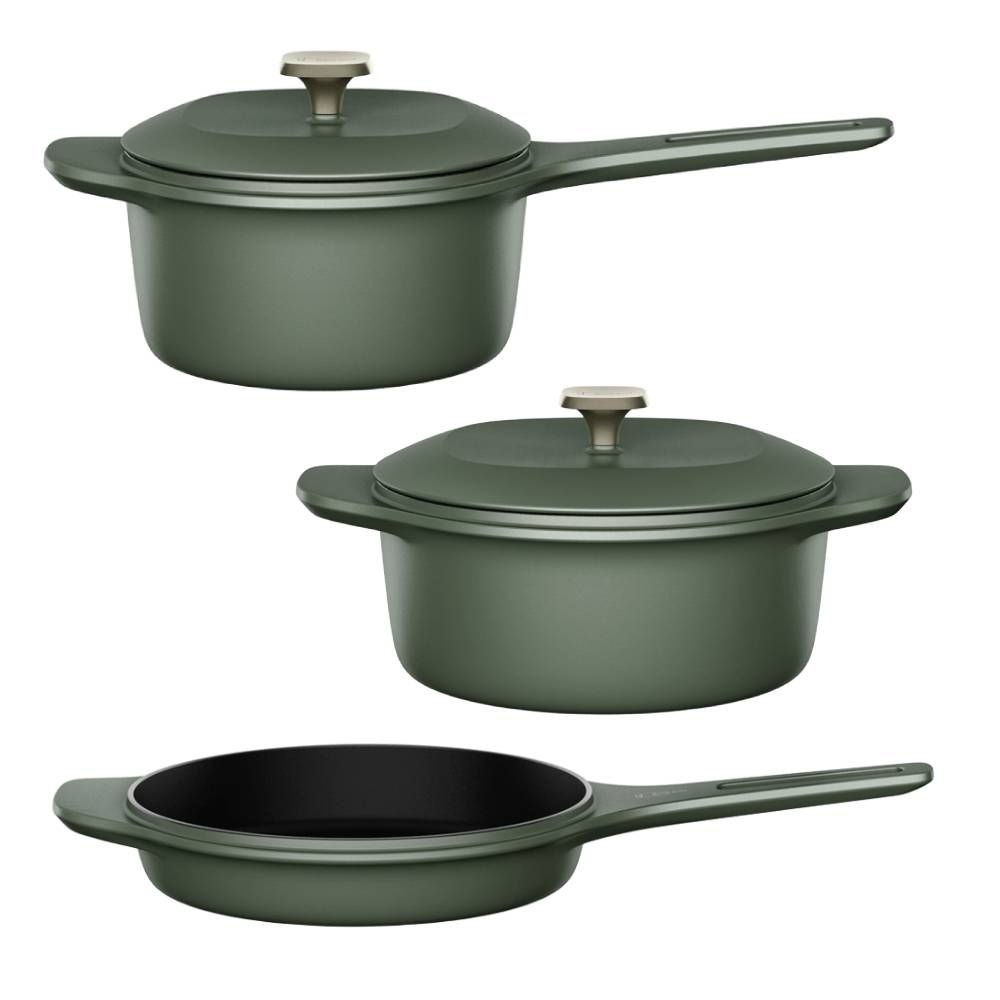 Kit Panela Ferro Fundido Molheira Electrolux + Panela de Ferro Fundido Caçarola + Frigideira de Ferro Fundido Electrolux Linha 100 Anos Celebre